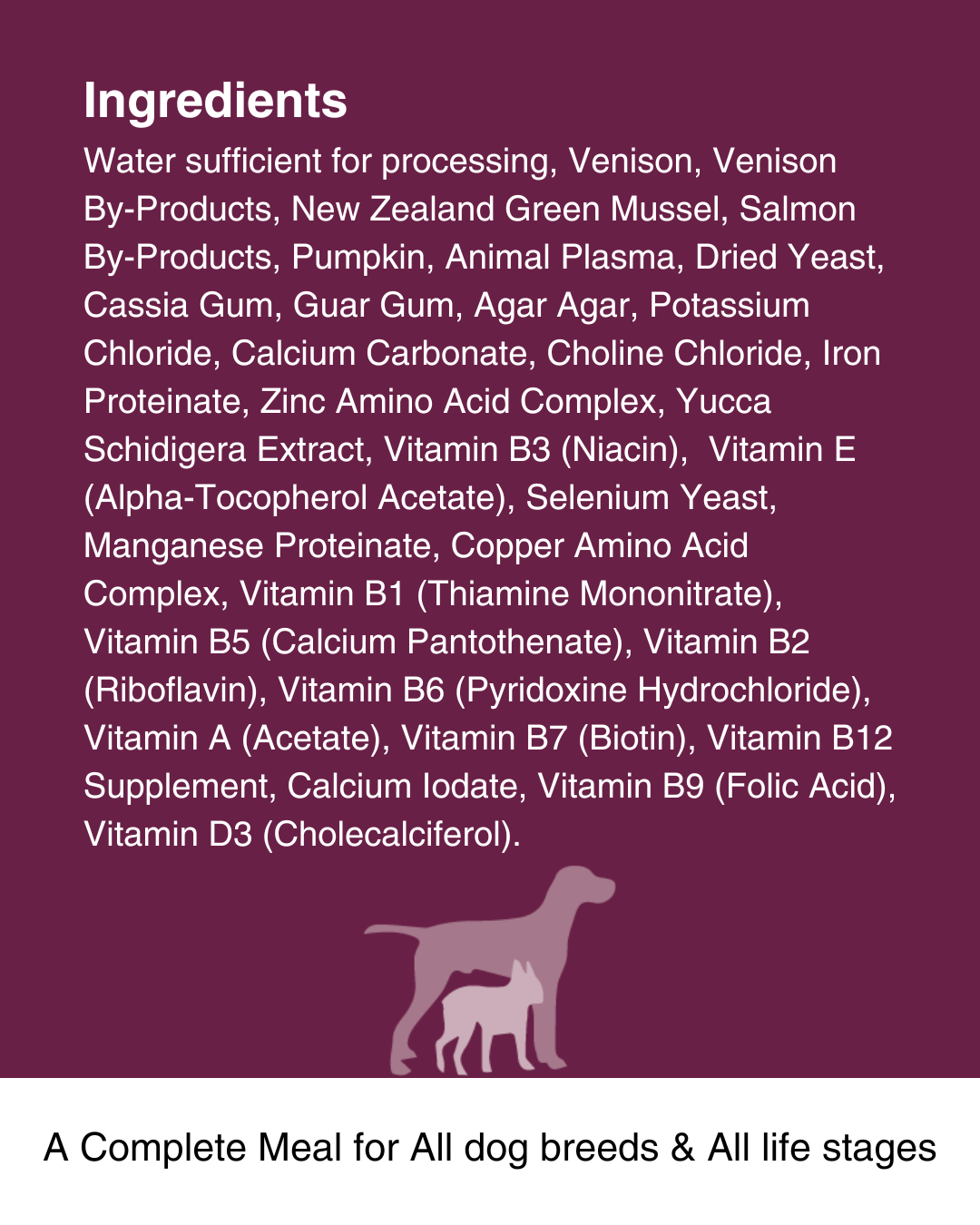 170gm Wet Dog Can - Venison