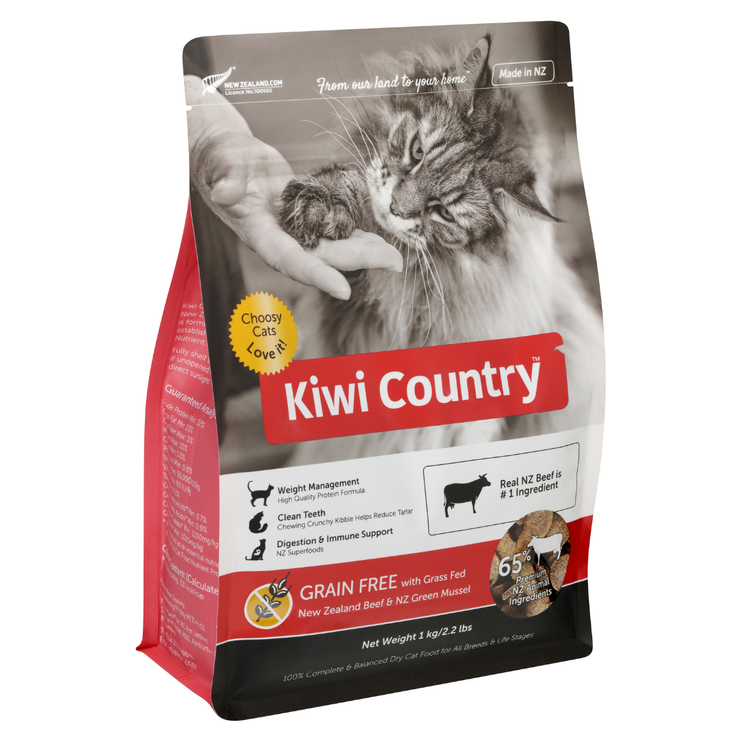 1 kg Bag Dry Cat - Beef