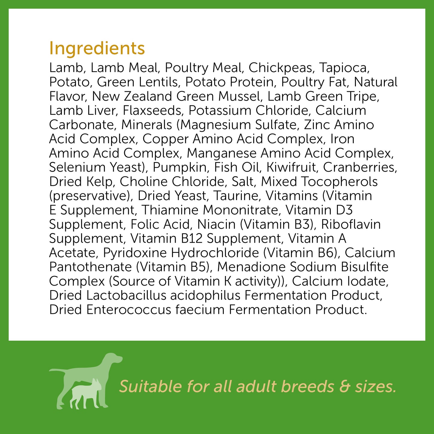 2kg Dry Dog - Lamb