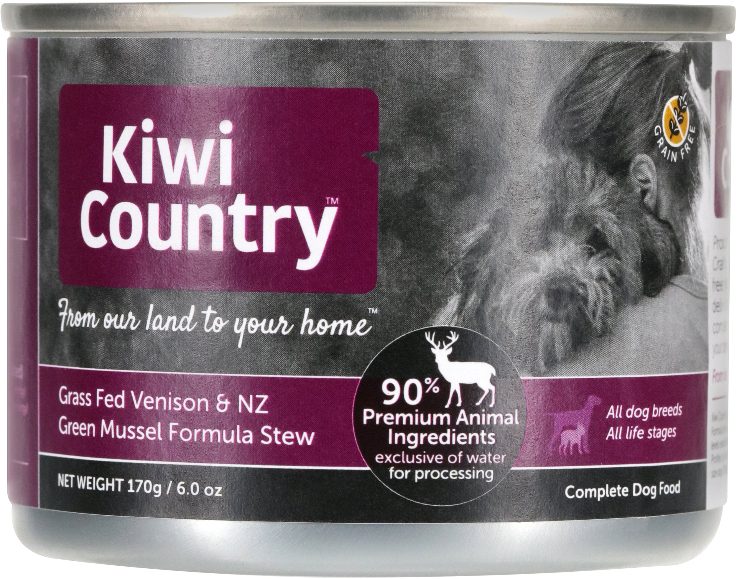 NEW LAUNCH] - 170gm Wet Dog Can - Venison – Kiwi Country™